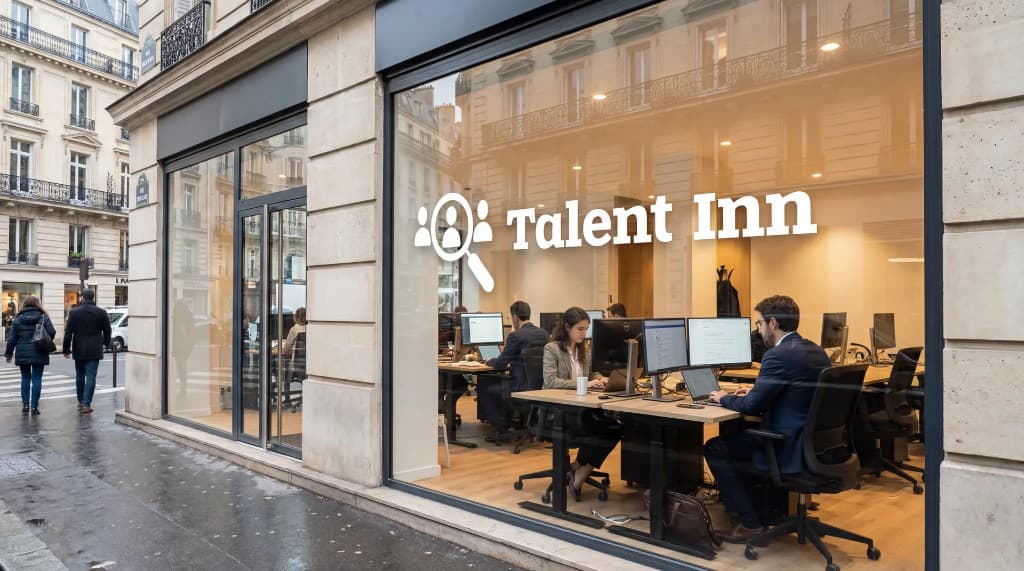 Bureau Talent Inn vu de la rue